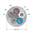 CABLE5X0.34-XX-PUR-GY-100M/TXG