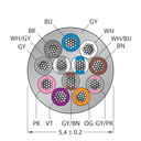 CABLE12X0.14-XX-PUR-GY-100M/TXG
