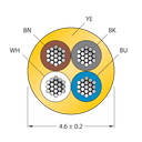 CABLE4X0.34-XX-PVC-YE-500M/TEY