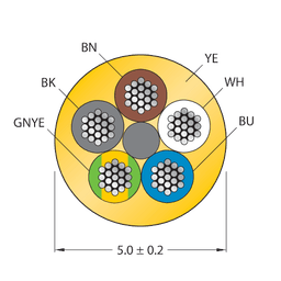 Thumbnail for CABLE(4+1)X0.34-XX-PVC-YE-100M/TEY