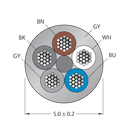 CABLE5X0.34-XX-PVC-GY-500M/TEG