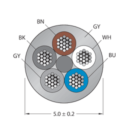 Thumbnail for CABLE5X0.34-XX-PVC-GY-500M/TEG