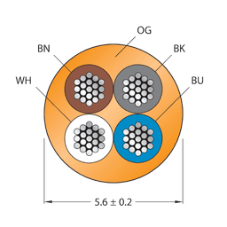 Thumbnail for CABLE4X0.34-XX-PUR-OG-500M/TXO3701