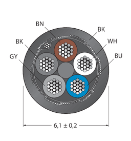 Thumbnail for CABLE5X0.34-SH-PVC-BK-100M/TEL