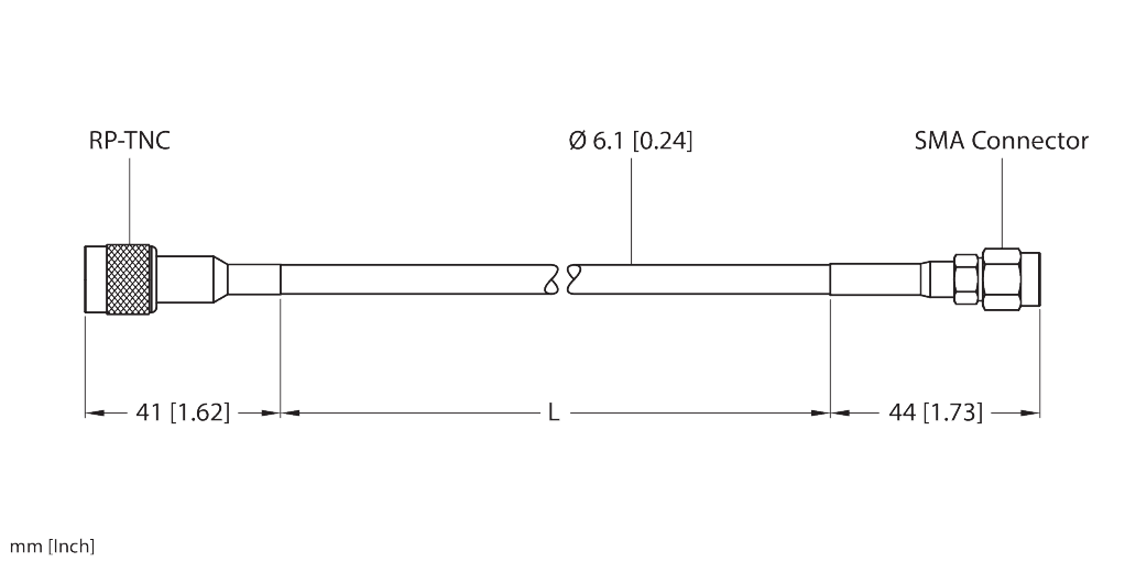 TN-UHF-CBL-HF240-RPTNC-1-SMA