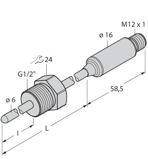 TTMS-206A-G1/2-LIUPN-H1140-L150 0/500°C