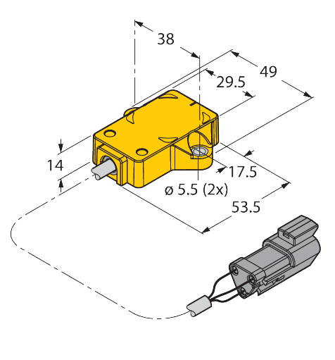 RI360P1-QR14-LU4X2-0.15-DT04-3P/S97/S127