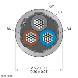 Thumbnail for CABLE3X0.34-SH-PVC-GY-500M/TEG